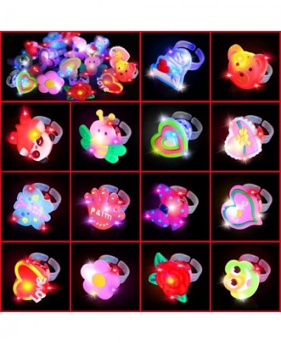 28 Pack Valentines Day Gifts Kids Party Favors Set Includes 28 Light Up Necklaces Rings Toys and Valentines Cards for Kids Va...