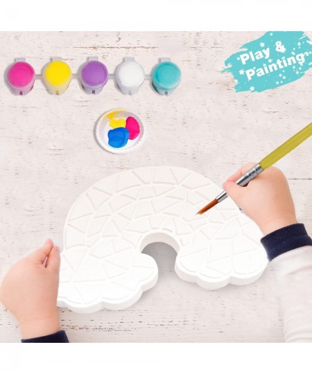 Paint Your Own Stepping Stone - Art and Craft Painting Kit DIY Garden Stone Mosaic Rainbow Stepping Stone Rainbow $23.13 - Cr...