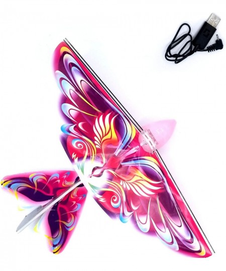 Self Flying eBird Pink Butterfly - Electronic Flying Bird Drone Toy. Adjust The Rudder to Make The Flapping Wings Bird Fly Fo...