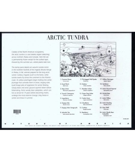 Arctic Tundra Full Sheet of 10 x 37-Cents Postage Stamps USA 2003 Scott 3802 $16.01 - Collectible Postage Stamps