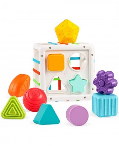 Montessori Toys for 1 2 Year Old Baby Sorter Toy Colorful Cube Baby Toys 12 18 Months 10 Pcs Multi Sensory Shape Sorter Senso...