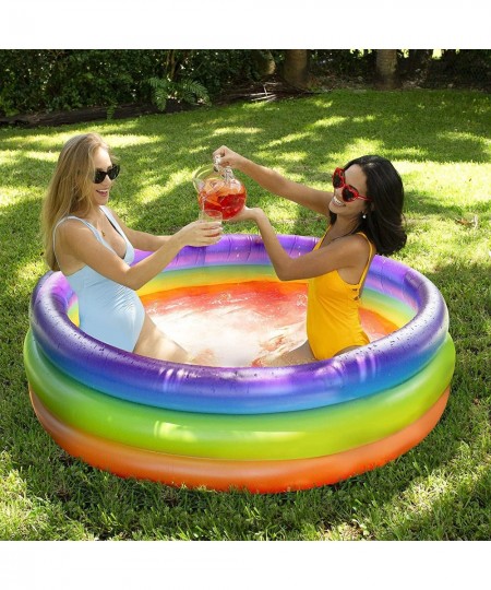 Inflatable Party Sunning Pool Rainbow $30.02 - Swimming Pool & Outdoor Water Toys