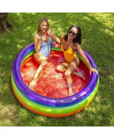 Inflatable Party Sunning Pool Rainbow $30.02 - Swimming Pool & Outdoor Water Toys