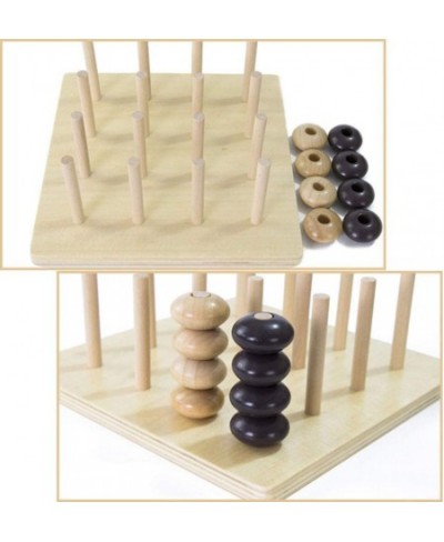 1 Set of 3D Four in a Row Wooden Strategy Game Connect Four Chess Educational Toy Thinking Game for Kids Adults $45.62 - Boar...