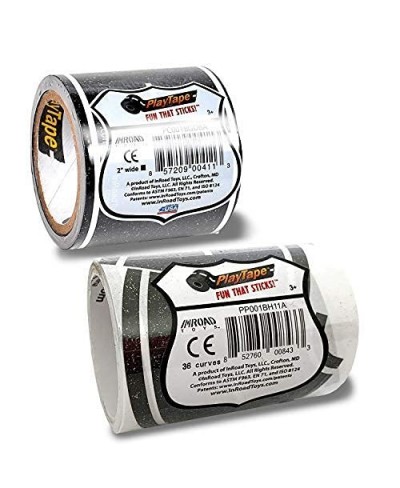 PlayTape Road Tape and Curves for Toy Cars - 1 Roll of 30'x2 Black Road (30 ft. Long x 2 in. Wide) + 1 Roll of 36 Curves $27....