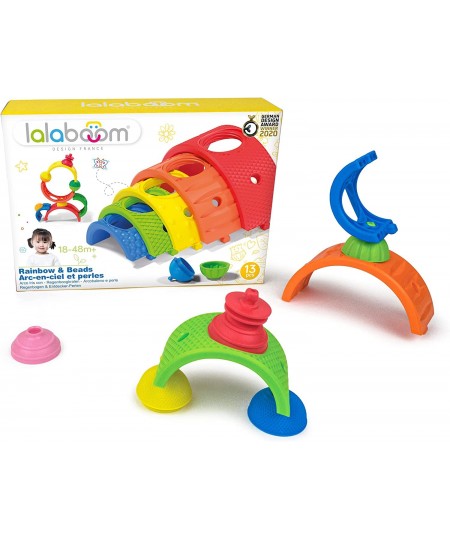 13 Piece Rainbow Arches and Toddler Pop Beads - Ages 18 Months to 4 Years - BL720 $43.37 - Early Development & Activity Toys