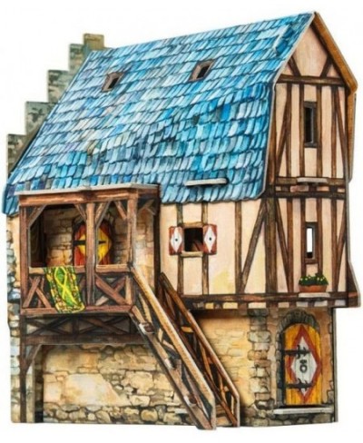 Innovative 3D Puzzle - Town School - Medieval Town - 5½“ x 4½“ x 2½“ 14 pcs - Clever Paper (330) $36.92 - 3-D Puzzles