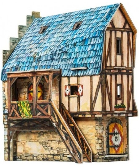 Innovative 3D Puzzle - Town School - Medieval Town - 5½“ x 4½“ x 2½“ 14 pcs - Clever Paper (330) $36.92 - 3-D Puzzles