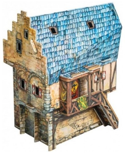 Innovative 3D Puzzle - Town School - Medieval Town - 5½“ x 4½“ x 2½“ 14 pcs - Clever Paper (330) $36.92 - 3-D Puzzles