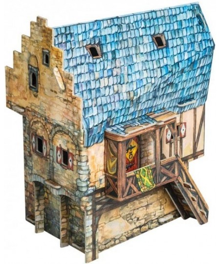 Innovative 3D Puzzle - Town School - Medieval Town - 5½“ x 4½“ x 2½“ 14 pcs - Clever Paper (330) $36.92 - 3-D Puzzles