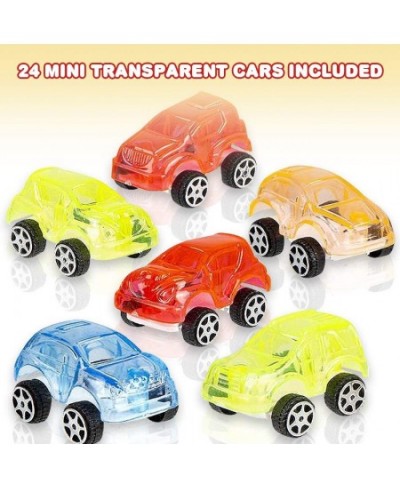 Mini Transparent Action Cars for Kids Set of 24 Miniature Racers in Assorted Colors Birthday Party Favors Goodie Bag Fillers ...