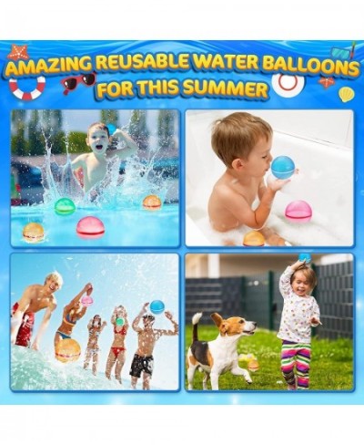 Reusable Water Balloons Quick Fill Self Sealing Water balls Latex-Free Silicone Soft Water Bombs for Kids Adults Water Games ...