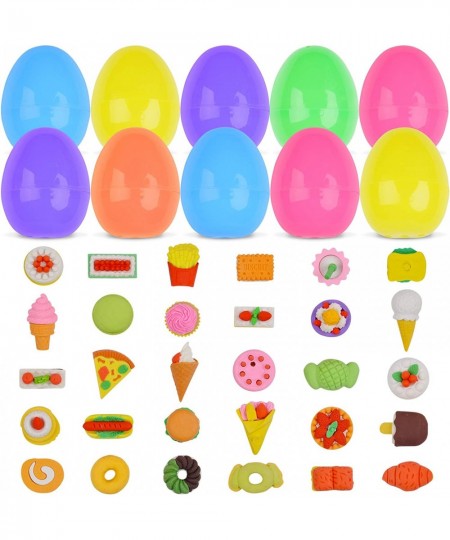 30PCS Easter Eggs Filled with Prefilled 30PCS Erasers Easter Surprise Filled Eggs Toys Party Favors Set for Kids Easter Hunt ...