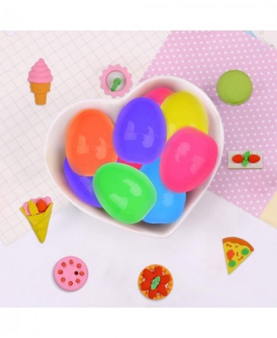 30PCS Easter Eggs Filled with Prefilled 30PCS Erasers Easter Surprise Filled Eggs Toys Party Favors Set for Kids Easter Hunt ...