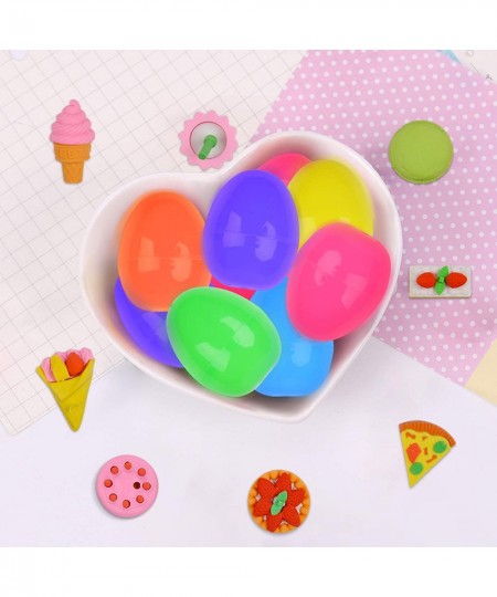 30PCS Easter Eggs Filled with Prefilled 30PCS Erasers Easter Surprise Filled Eggs Toys Party Favors Set for Kids Easter Hunt ...