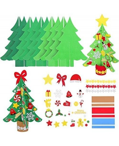 15 Kits DIY Christmas Tree Foam Craft Kits 3D Christmas Tree Foam Combination Stickers for Holiday Making Creative Christmas ...