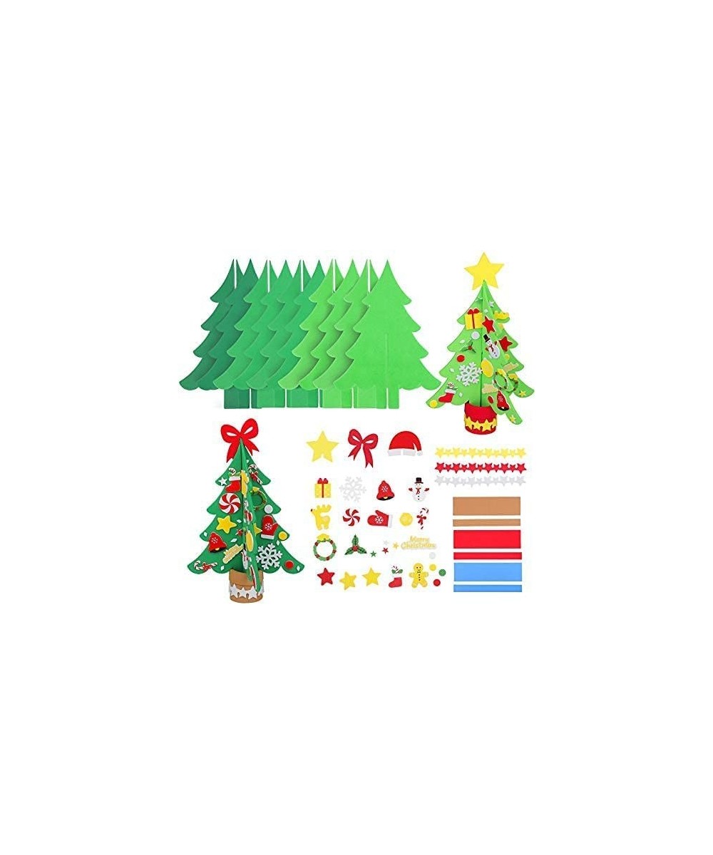 15 Kits DIY Christmas Tree Foam Craft Kits 3D Christmas Tree Foam Combination Stickers for Holiday Making Creative Christmas ...