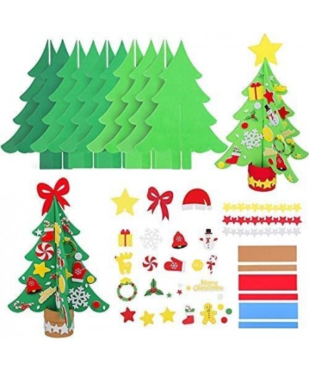 15 Kits DIY Christmas Tree Foam Craft Kits 3D Christmas Tree Foam Combination Stickers for Holiday Making Creative Christmas ...