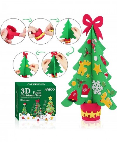 15 Kits DIY Christmas Tree Foam Craft Kits 3D Christmas Tree Foam Combination Stickers for Holiday Making Creative Christmas ...