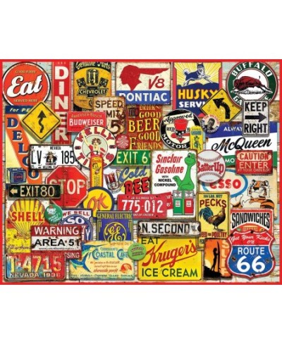 Puzzles Great Old Signs 1000 Pieces Jigsaw Puzzle $34.95 - Jigsaw Puzzles