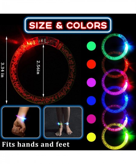 12 Pieces LED Glow Stick Bracelet Glow Sticks Bracelet Glow In The Dark Kids And Adults Stick Favors Party Colorful Glow Ligh...