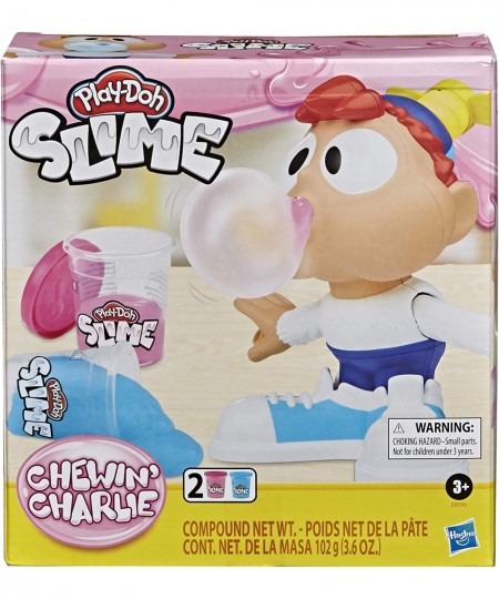 Slime Chewin' Charlie Slime Bubble Maker Toy for Kids 3 Years and Up with 2 Cans of Pink and Blue Slime Compound Non-Toxic $1...