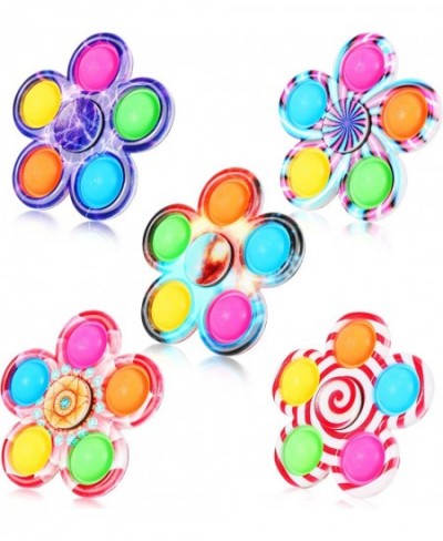 5 Pack Pop Fidget Spinner Push Pop Bubble Fidget Spinner Simple Sensory Fidget Hand Spinner - Stress Reduction and Anxiety Re...