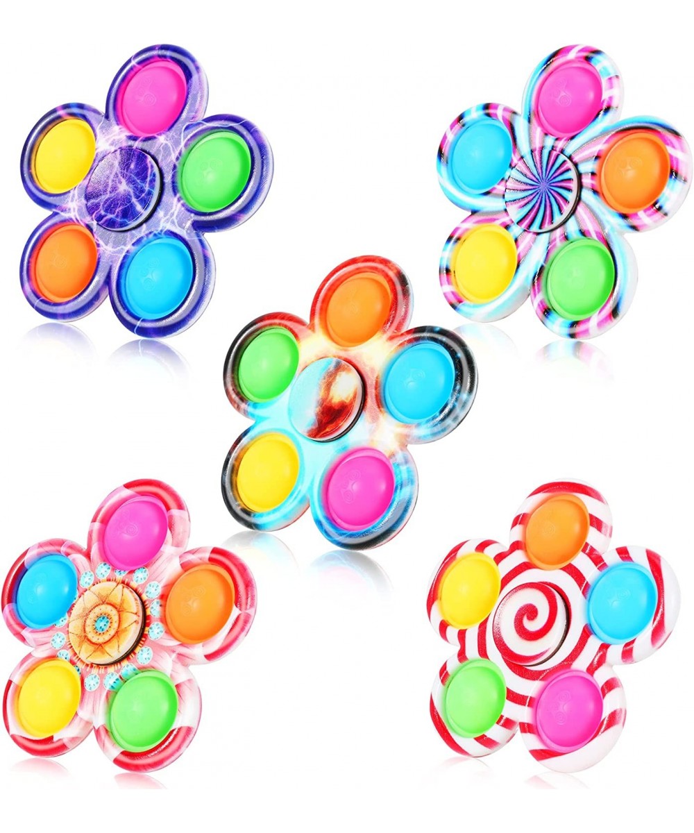 5 Pack Pop Fidget Spinner Push Pop Bubble Fidget Spinner Simple Sensory Fidget Hand Spinner - Stress Reduction and Anxiety Re...