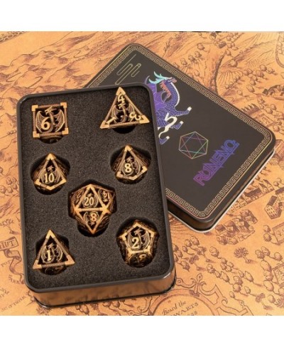 Hollow Metal Dice Set Dragon DND Dice Box Polyhedral Dungeons and Dragons Dice for RPGs Role Playing Games MTG Pathfinder Sha...