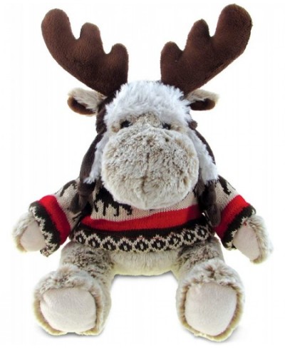 DolliBu Plush Moose Stuffed Animal - Soft Huggable Moose with Sweater and Hat Adorable Playtime Plush Toy Wild Life Cuddle Gi...