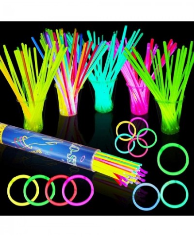 50 Glow Sticks Bulk Party Supplies Set Glow in The Dark Party Light Up Sticks Party Favors Include 50 8"Glowsticks & 50Connec...