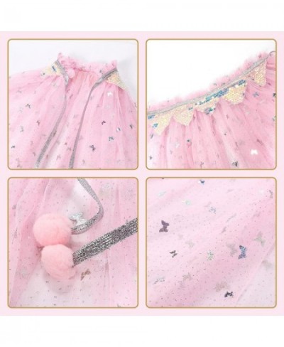 8Pcs Princess Cape Set Girls Princess Party Cosplay Cloak with Tiara Crown Wand for Little Girls Dress up Pretend Play $26.90...