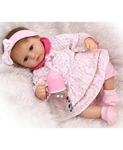 Reborn Baby Dolls 18 Inch Girl Look Real Silicone Vinyl Weighted Realistic Reborn Dolls Handmade Pretty Gift $90.59 - Dolls