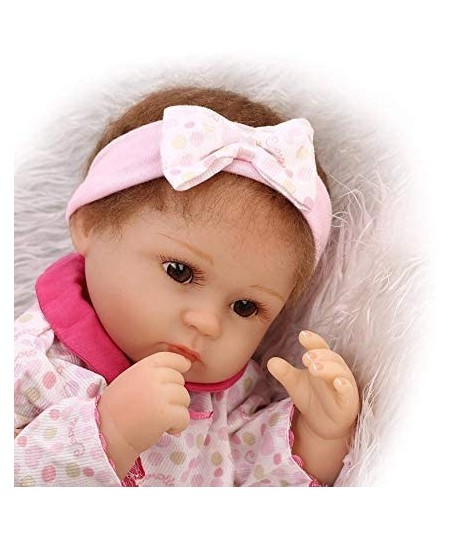 Reborn Baby Dolls 18 Inch Girl Look Real Silicone Vinyl Weighted Realistic Reborn Dolls Handmade Pretty Gift $90.59 - Dolls