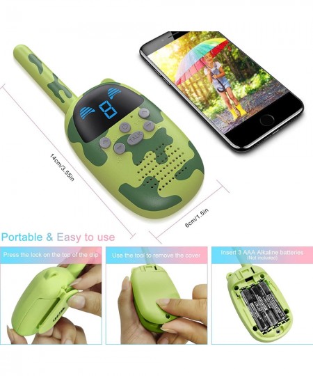 Kids Walkie Talkies Kids Toys Age 3-12 Long Range Two Way Radios Birthday Present Festival Gifts for Children Girls Boys for ...