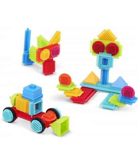 by Battat – STEM Interlocking Building Blocks – 50pc Playset – Soft Developmental Toys - Basic Builder Case – for Toddlers an...