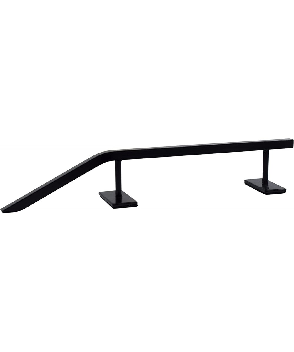 Fingerboard Rail with Pole Jam Entrance 12.5" - Custom Designed Solid Steel Construction Matte Powder Coated Finish in Black ...