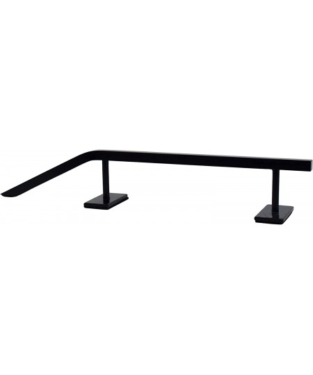 Fingerboard Rail with Pole Jam Entrance 12.5" - Custom Designed Solid Steel Construction Matte Powder Coated Finish in Black ...