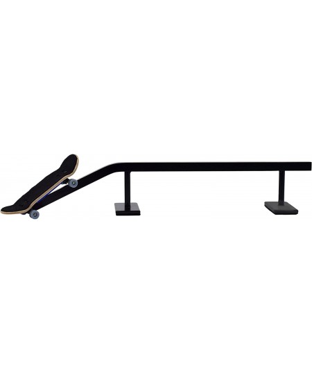 Fingerboard Rail with Pole Jam Entrance 12.5" - Custom Designed Solid Steel Construction Matte Powder Coated Finish in Black ...