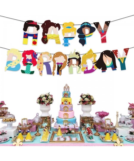 Disney Princess Birthday Party Banner Birthday Party decoration for Girl $18.70 - Kids' Party Decorations