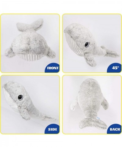 18’’ Light up Musical Whale Gray Plush Soft Toy Stuffed Ocean Animal LED Marine Life Lullabies Pillow Night Light Gifts for T...