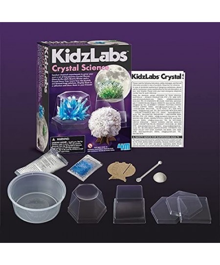 Kidzlabs Crystal Science Kit - DIY STEM Toys Lab Experiment Educational Gift for Kids & Teens $19.86 - Educational Science Kits