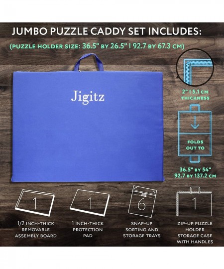 Jigsaw Puzzle Case – 1500 Piece Puzzle Caddy Portable Puzzle Storage Case with Handles and Sorting Trays $80.99 - Puzzle Acce...