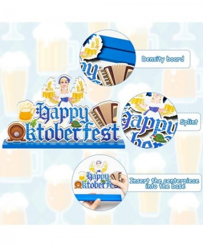 3Pcs Oktoberfest German Beer Festival Holiday Wood Centerpiece Table Decoration Party Supplies EIN Prosit Centerpieces Signs ...