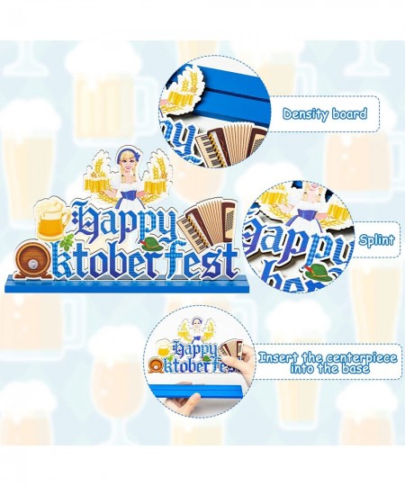 3Pcs Oktoberfest German Beer Festival Holiday Wood Centerpiece Table Decoration Party Supplies EIN Prosit Centerpieces Signs ...