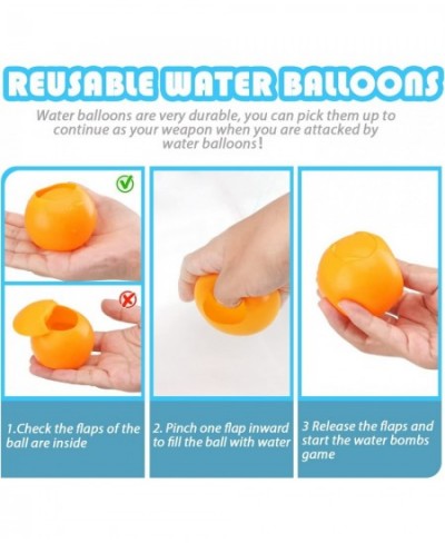 12 Pack Reusable Water Balloons Quick Fill Refillable Water Balls Self Sealing Quick Fill Water Bomb Splash Balls for Swimmin...