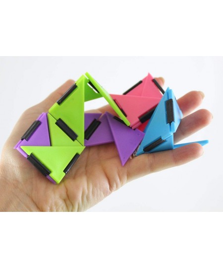 SET OF 2 Infinity Triangle - Magic Endless Folding Fidget Toy - Flip Over and Over - Bend and Fold Crazy Shapes Puzzle - ADD ...