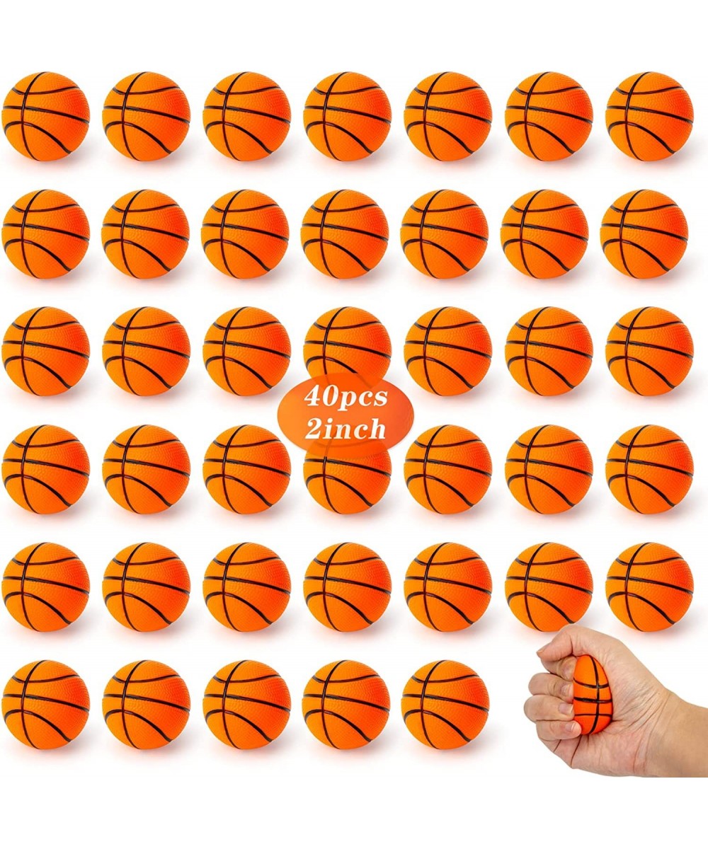 2 inch Basketball Stress Balls 40 PCS Mini Basketballs Soft Foam Squishy Small Squeeze Ball Toys Anxiety Stress Relief for Ba...