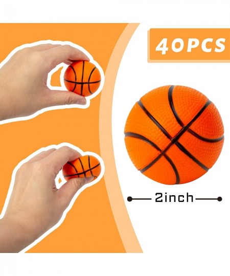 2 inch Basketball Stress Balls 40 PCS Mini Basketballs Soft Foam Squishy Small Squeeze Ball Toys Anxiety Stress Relief for Ba...