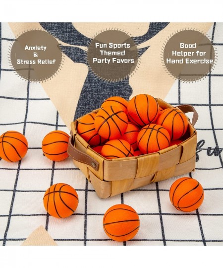 2 inch Basketball Stress Balls 40 PCS Mini Basketballs Soft Foam Squishy Small Squeeze Ball Toys Anxiety Stress Relief for Ba...